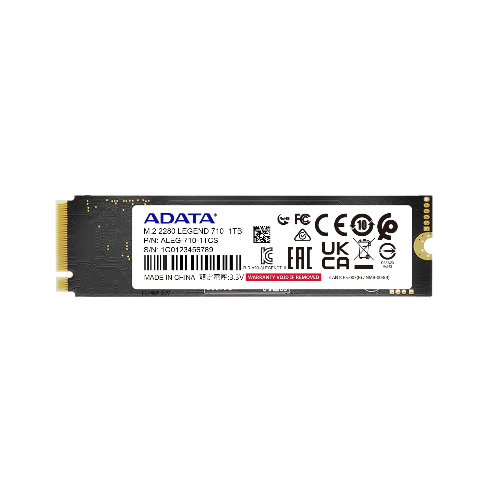 Amazon | ADATA 512GB Legend 710 PCIe Gen3 x4 M.2 2280 ソリッド