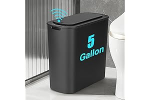 5 Gallon Bathroom Trash Can, Automatic Touchless Electric Trash Can with Lid