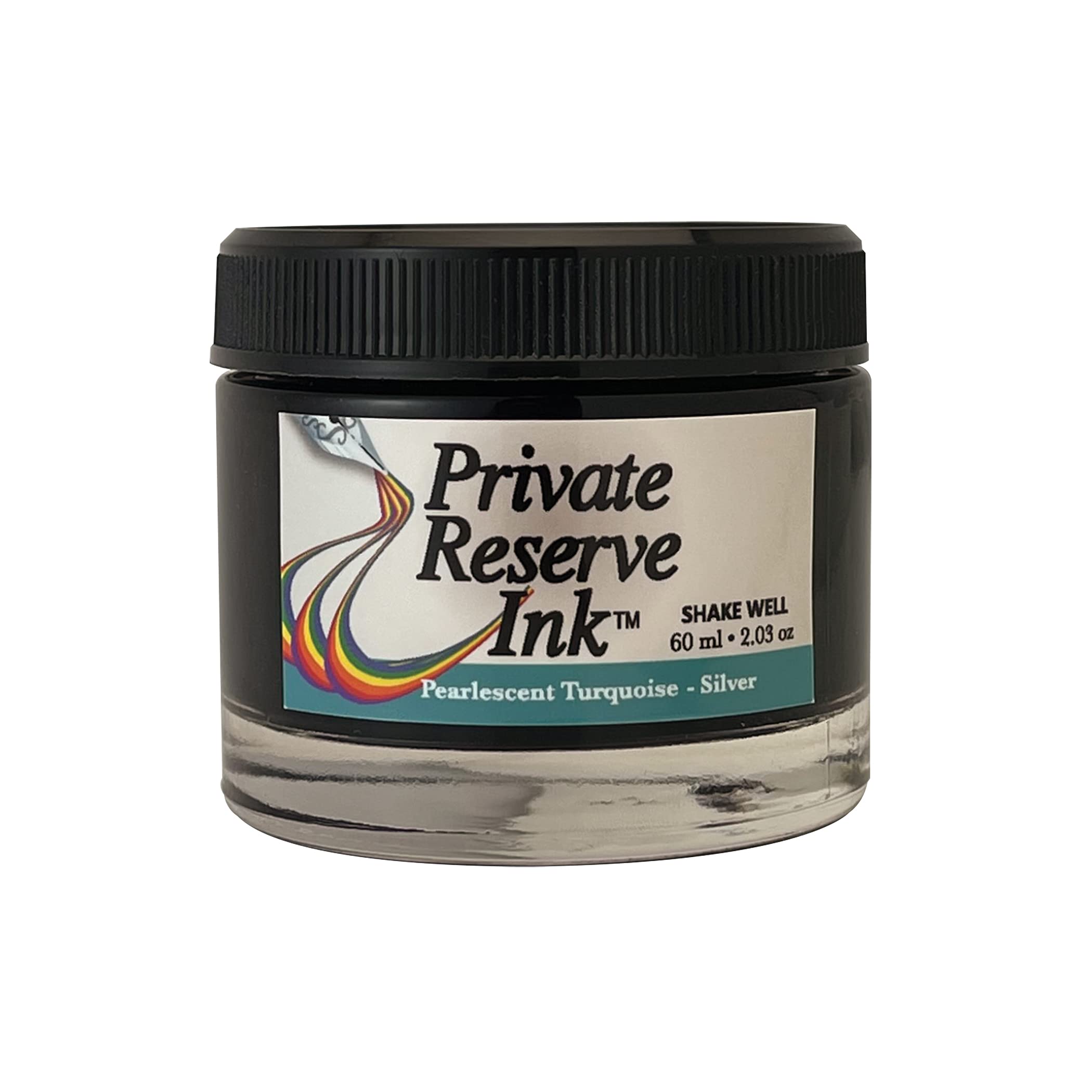 Private Reserve Ink PEARLESCENT - 60 ml Ink Bottle for Fountain Pen (Turquoise/Silver) (PR17049)