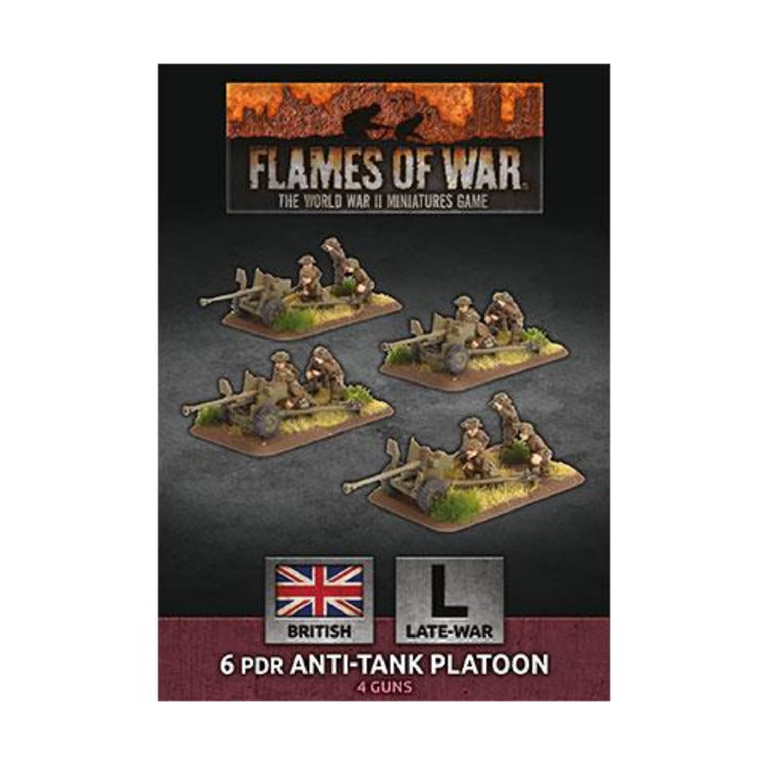 Flames of War Late War : British 6pdr Anti-Tank Platoon BBX54 - Battlefront M...