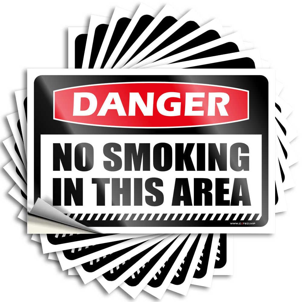 Lettering Sticker Beer Decor Easy Apply | Danger No Smoking in This Area Bookish Bumper Peel and Stick(8X12CM)