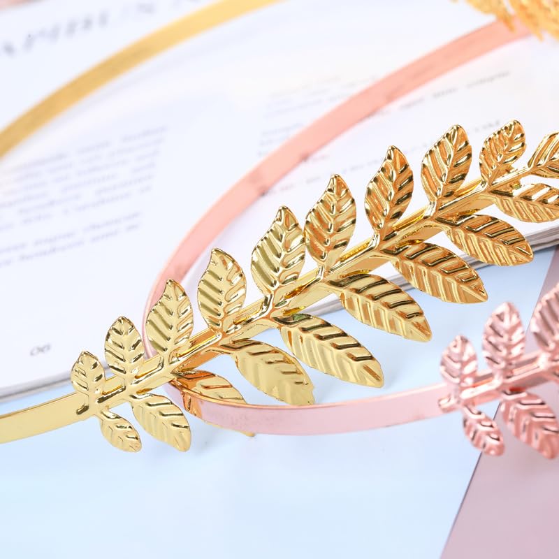 Amazon.com: Back-Worn Leaf Metal Headband - Adjustable Gold  display picture 2