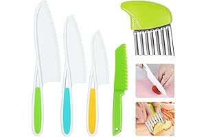 Kid Friendly Knives, 5-Piece Toddler Safe Knives