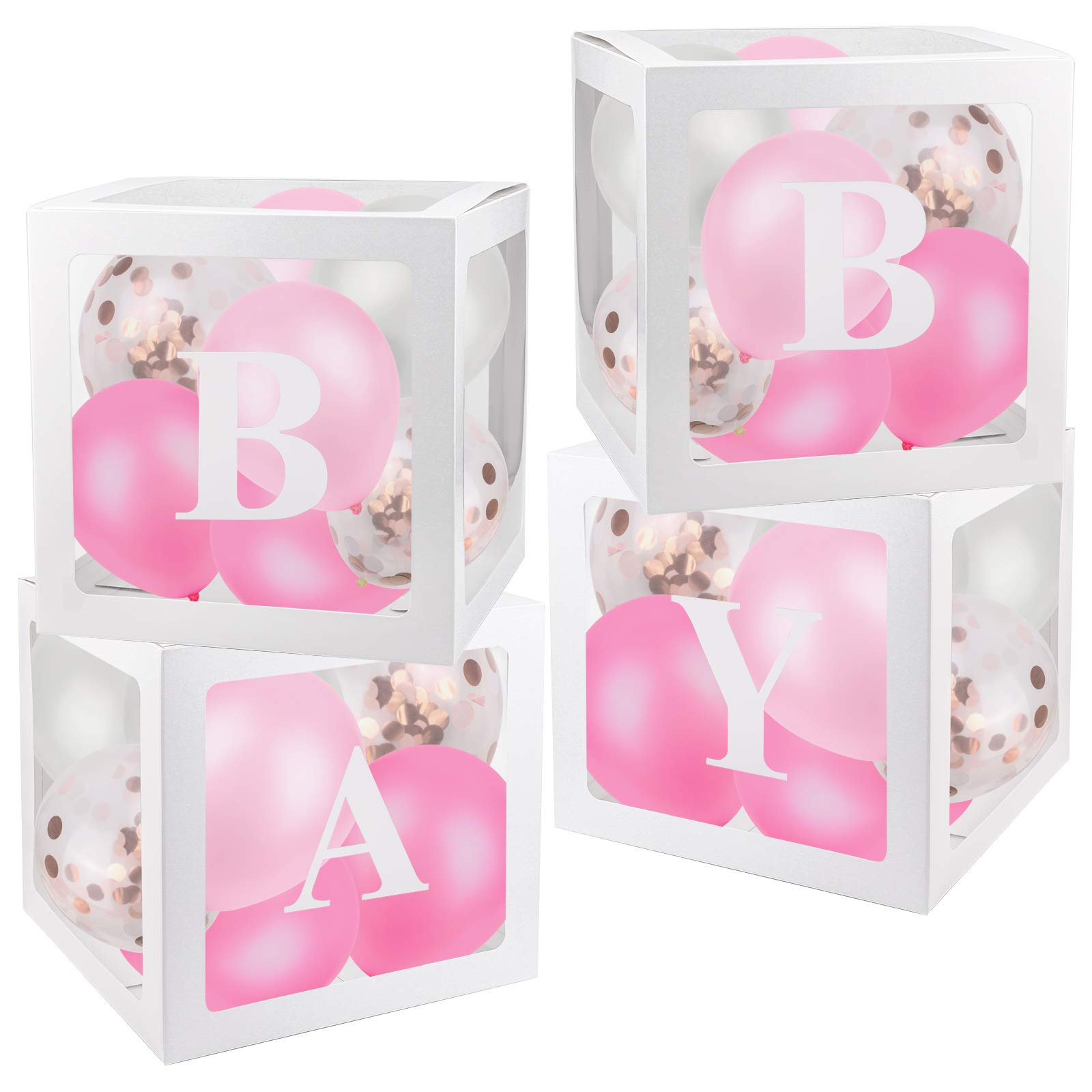 Buy URATOT 4 Pack Baby Shower Boxes 1st Birthday Decorations Baby Letters Box Decoration Baby
