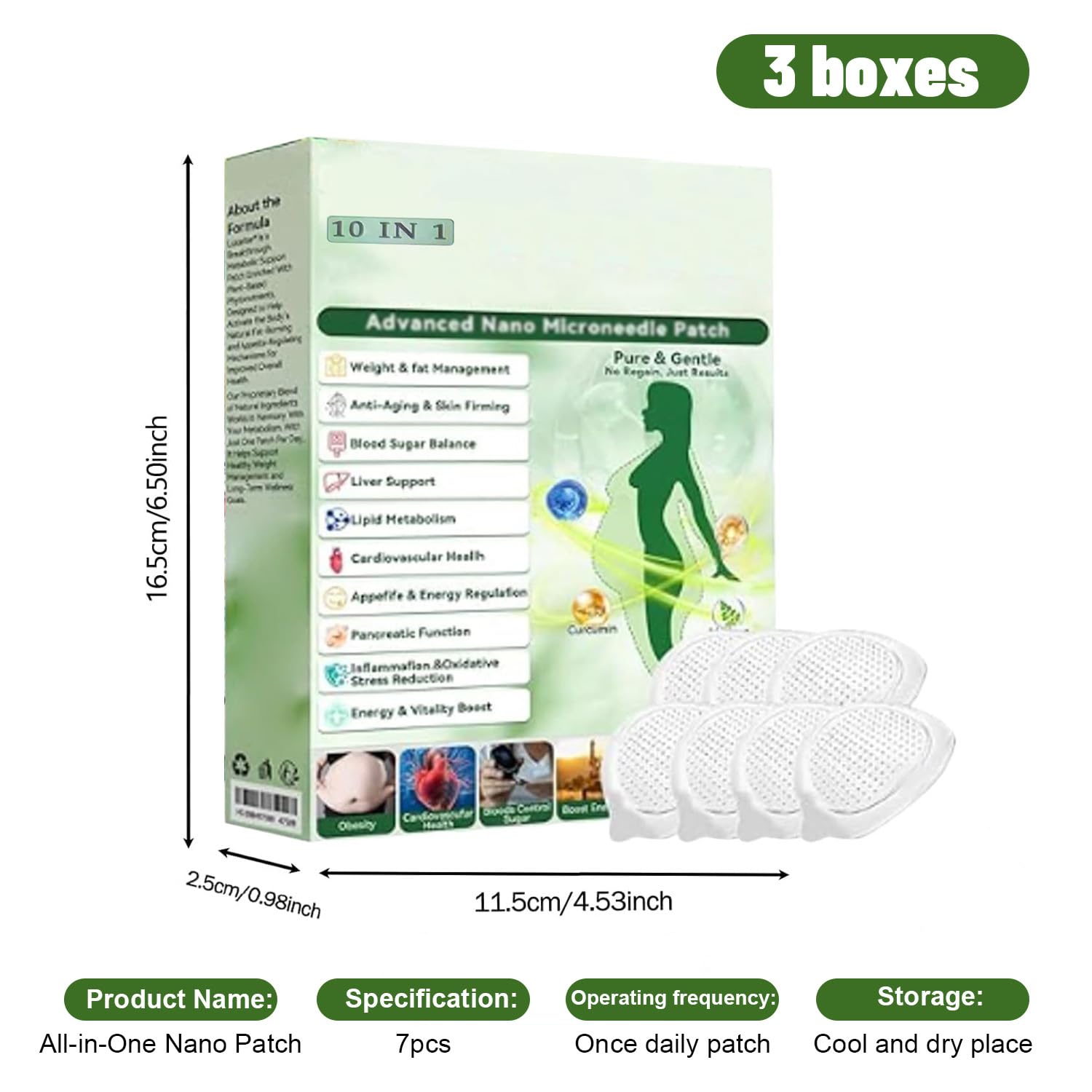 3 Boîtes Moringa Patchs Minceurs 10 en 1, Patch Nano Minceur, Patc h Minceur, Ingrédients Naturels, Patch Corporel Ultra Fin et Invisible, Usage Quotidien pour Homme et Femme