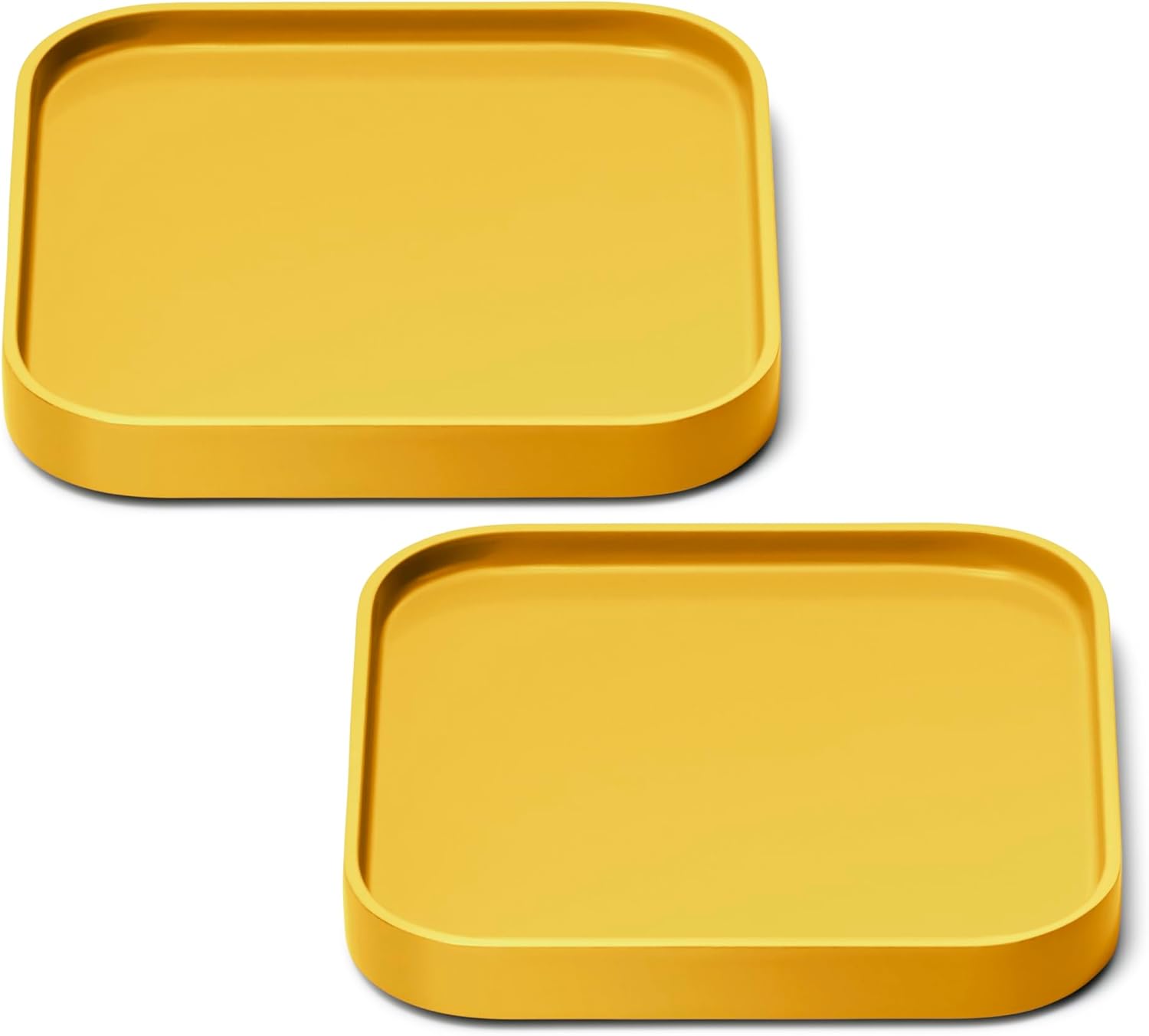 Caraway Spoon Rest Set of 2 - Stackable Spoon Holder for Kitchen Counter - Drip Catching, Heat-Resistant Design - Non-Slip Base - Marigold