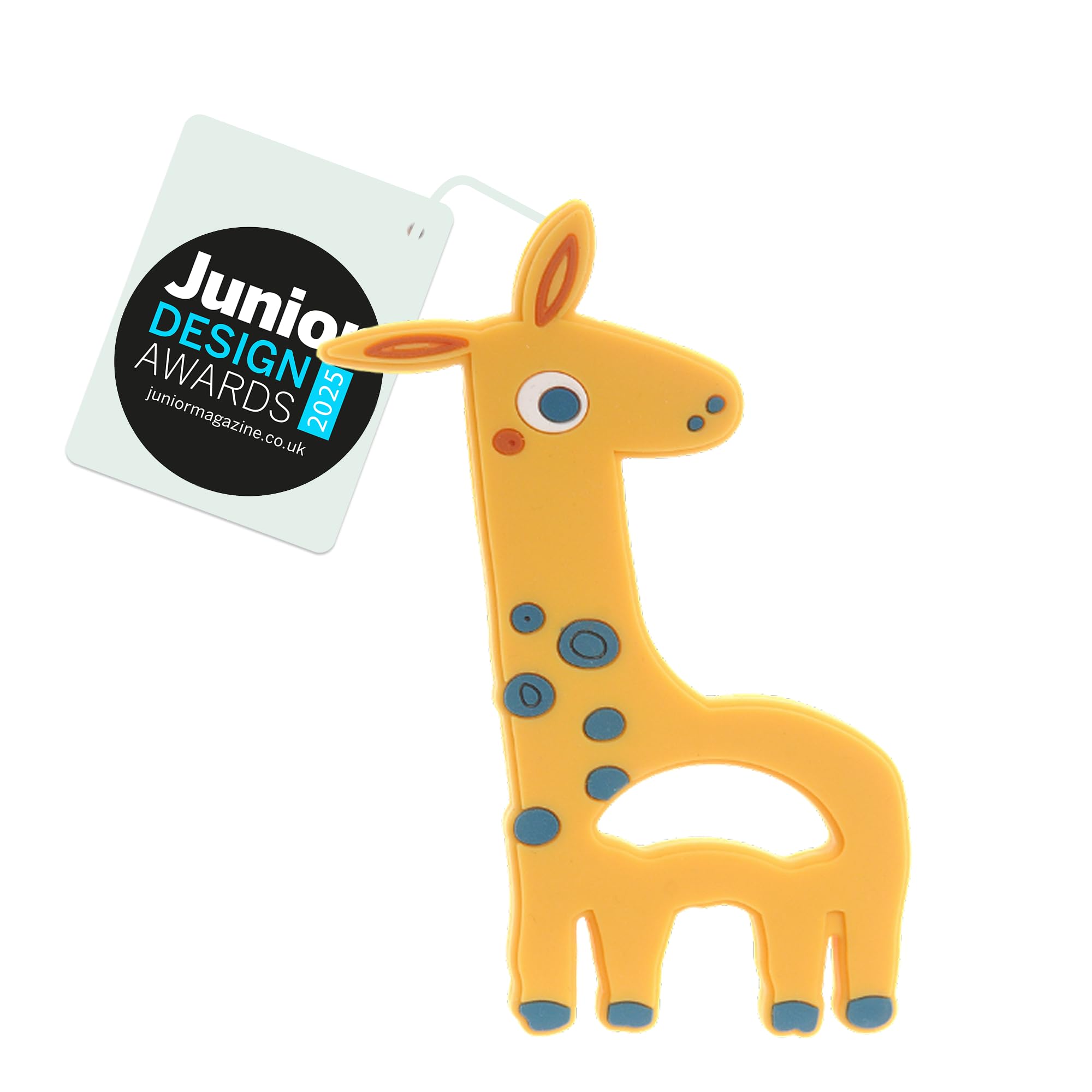 Giraffe Silicone Teether | Soft Silicone Chew Toy for 3 Months+ Infants | Textured for Soothing Pain Relief & Sensory Play | Easy Grip BPA-Free Baby Teething Toy