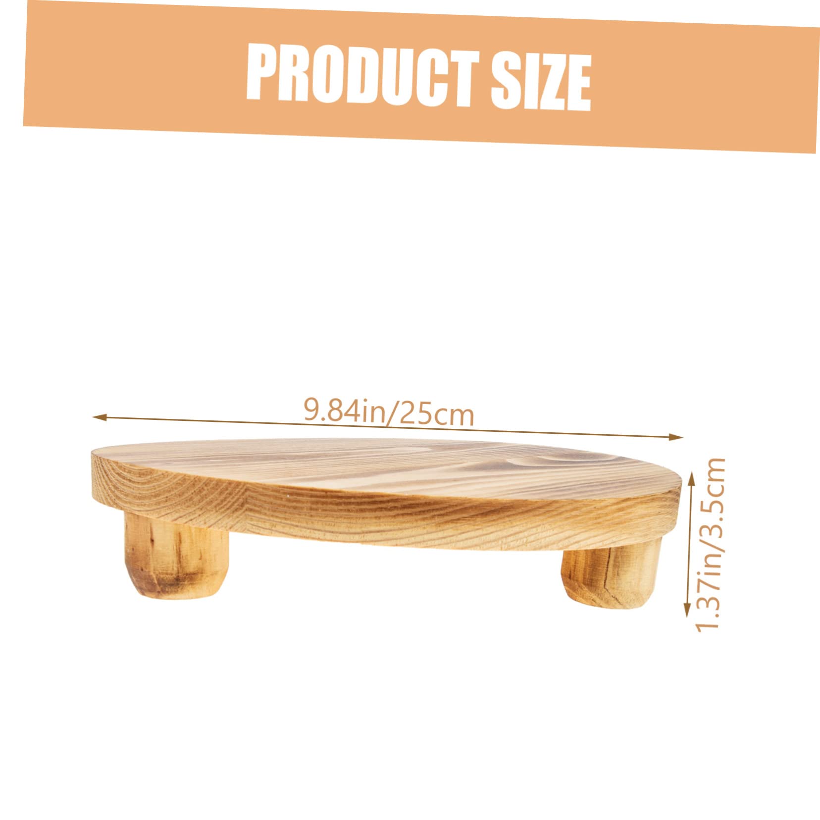 Soporte Estable de Madera para Macetas de Jardín, Base Khaki | Expositor para Macetas, Uso en Jardín Interior y Pasillos, Tamaño Compacto