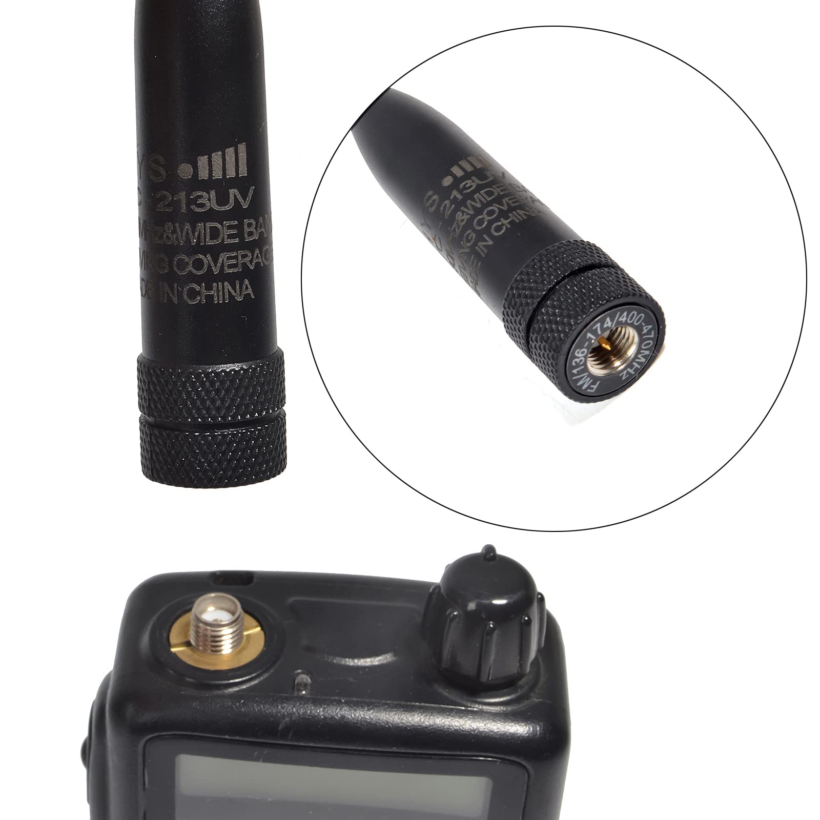 Antenne Vhf HYS SMA-M Antenne Anneau Pour Talkie-walkie, 144/430 MHz, VHF/ UHF, Double Bande Compatible Avec Baofeng UV-3R, YAESU VX-3R, TYT MD-380, Wouxun KG-UV6D Antenne Baofeng