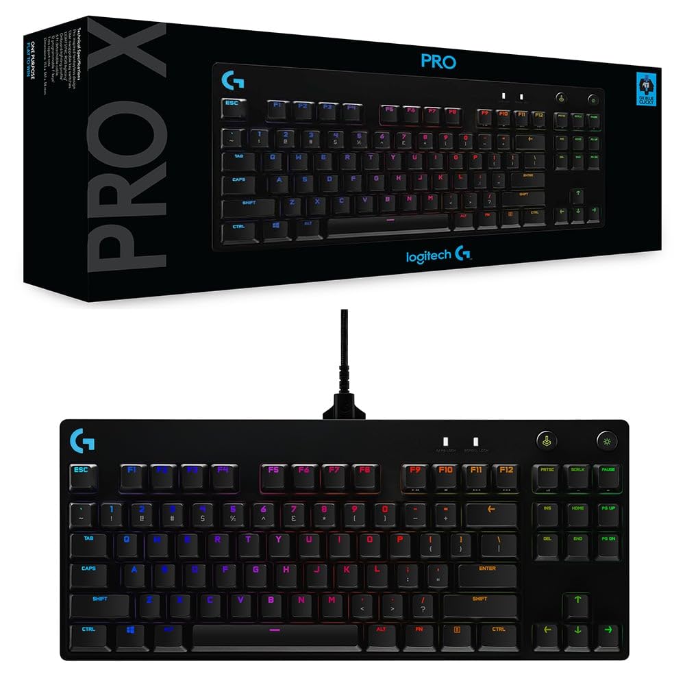 Logitech 920-009239 G Pro X RGB Mechanical Gaming Keyboard with GX