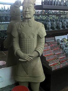 Amazon.co.jp: 兵馬俑彫刻、古代中国の兵馬俑ブロンズ馬車古代の兵士の