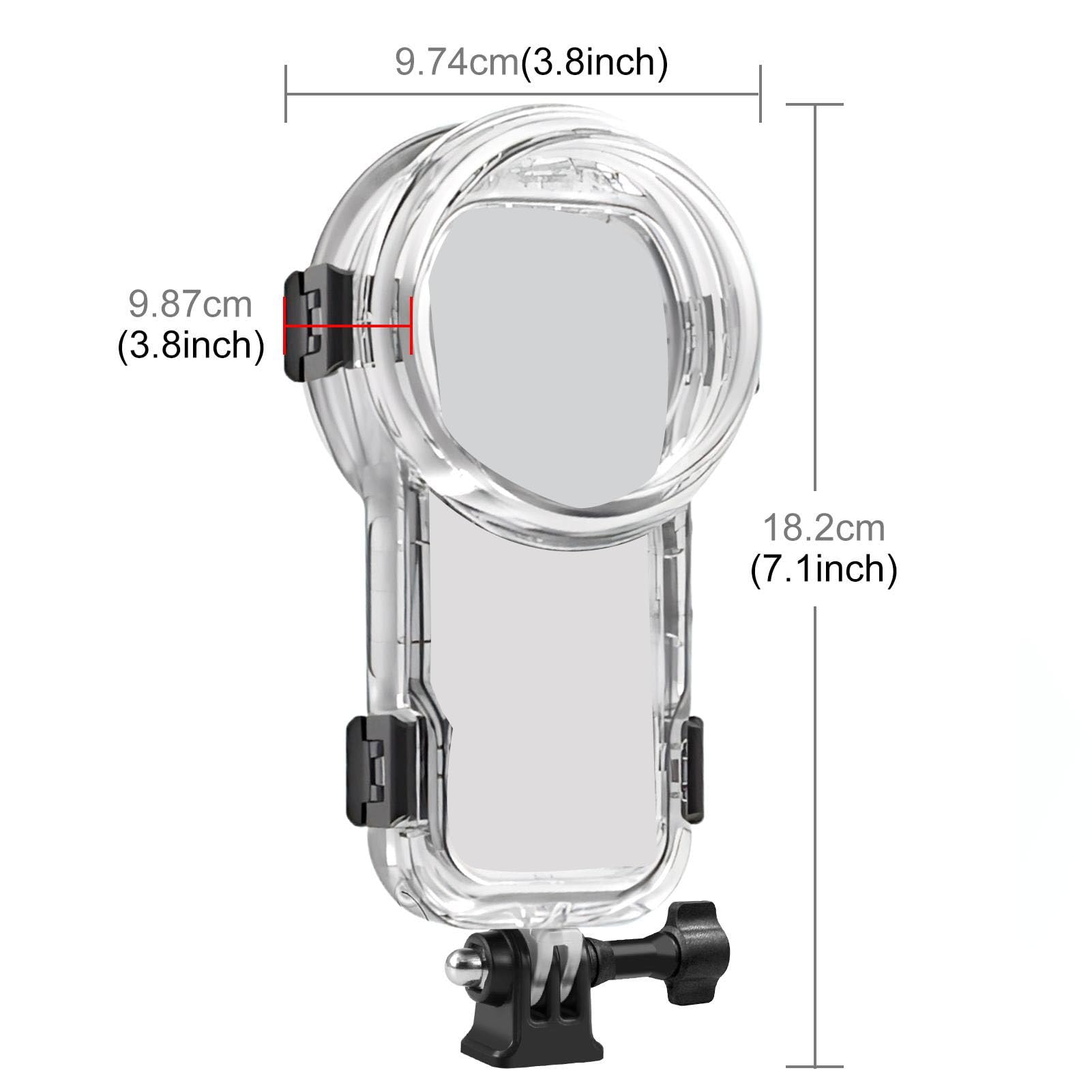 Fabater Estuche de Buceo para Cámara de 360 ​​​​Grados, Diseño Personalizado, Protección Total, Resistente Al Agua hasta 60 M, para Aventuras de Buceo con Cámara de Acción X5
