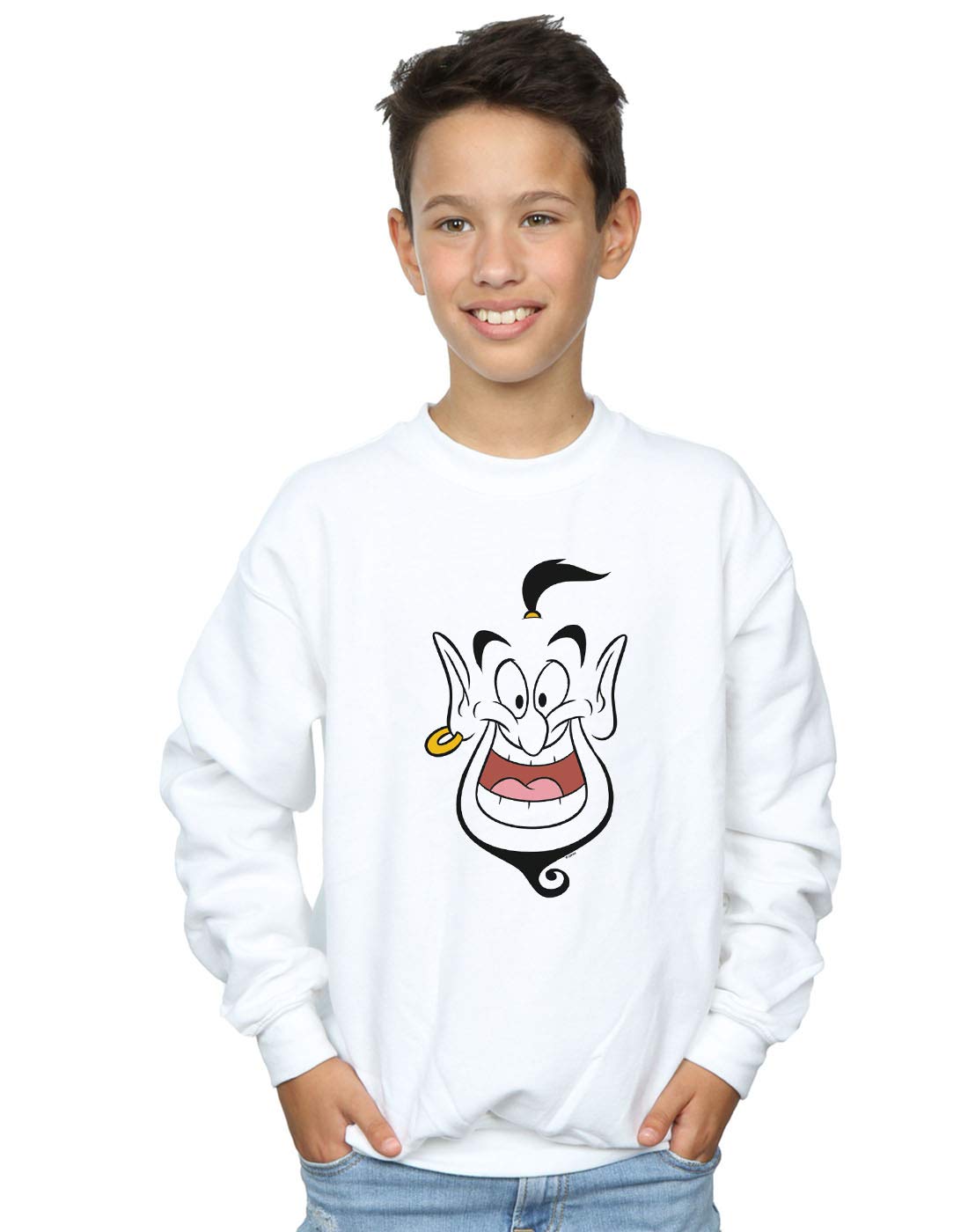 Aladdin Genie Face Sweatshirt - Disney - White - Cotton/Polyester - 5-6 Years