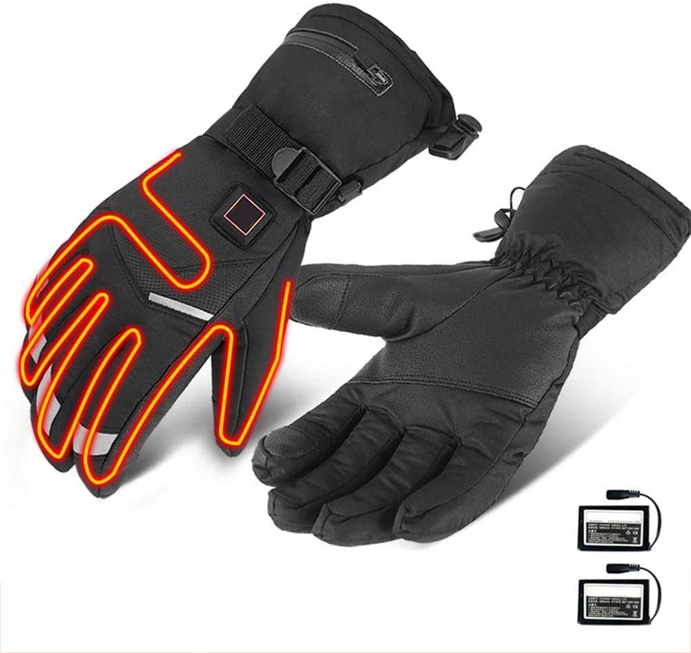 Gants chauffants tactiles hiver imperméables avec batterie 3600mAh pour cyclisme