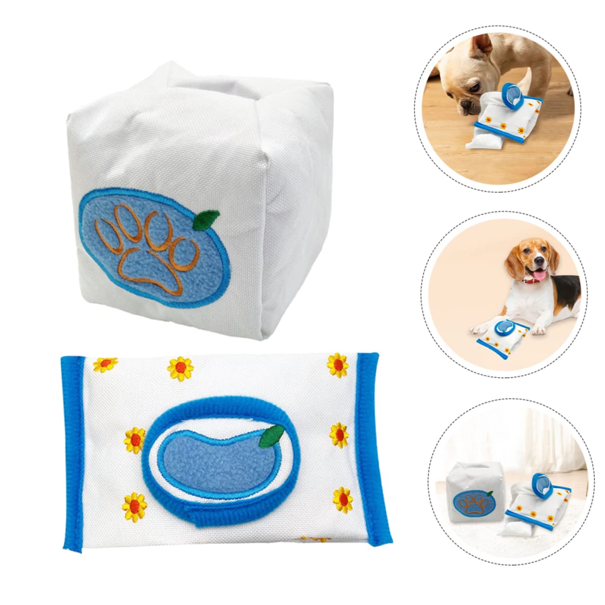 Kisangel 4pièces Jouet à Renifler Cartoon pour Chiens Jouets De Nourrissage Lents pour Chiots Et Activités Intérieures