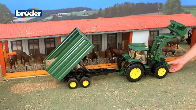 Amazon.com: Bruder 09828 John Deere 7R 350 with frontloader