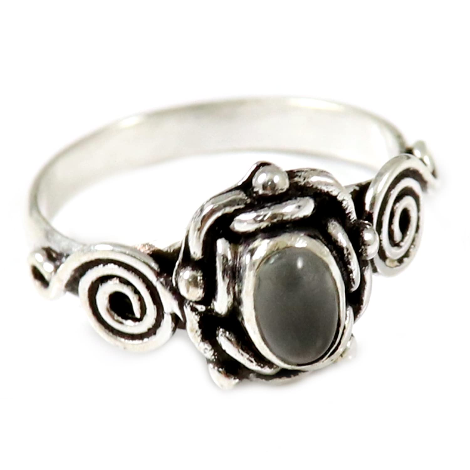 White Moonstone Gemstone Stone Band Ring Men and Women Band Ring Gift Item Band Ring 925 Sterling Silver Band Ring Handmade Jewerly ISR180B