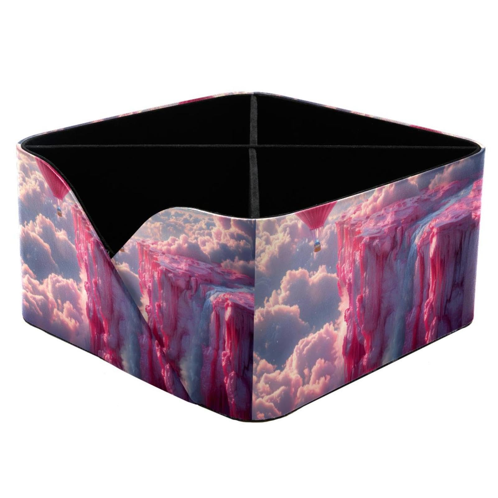Organisateur de bureau rose montgolfière pour fournitures artistiques et crayons