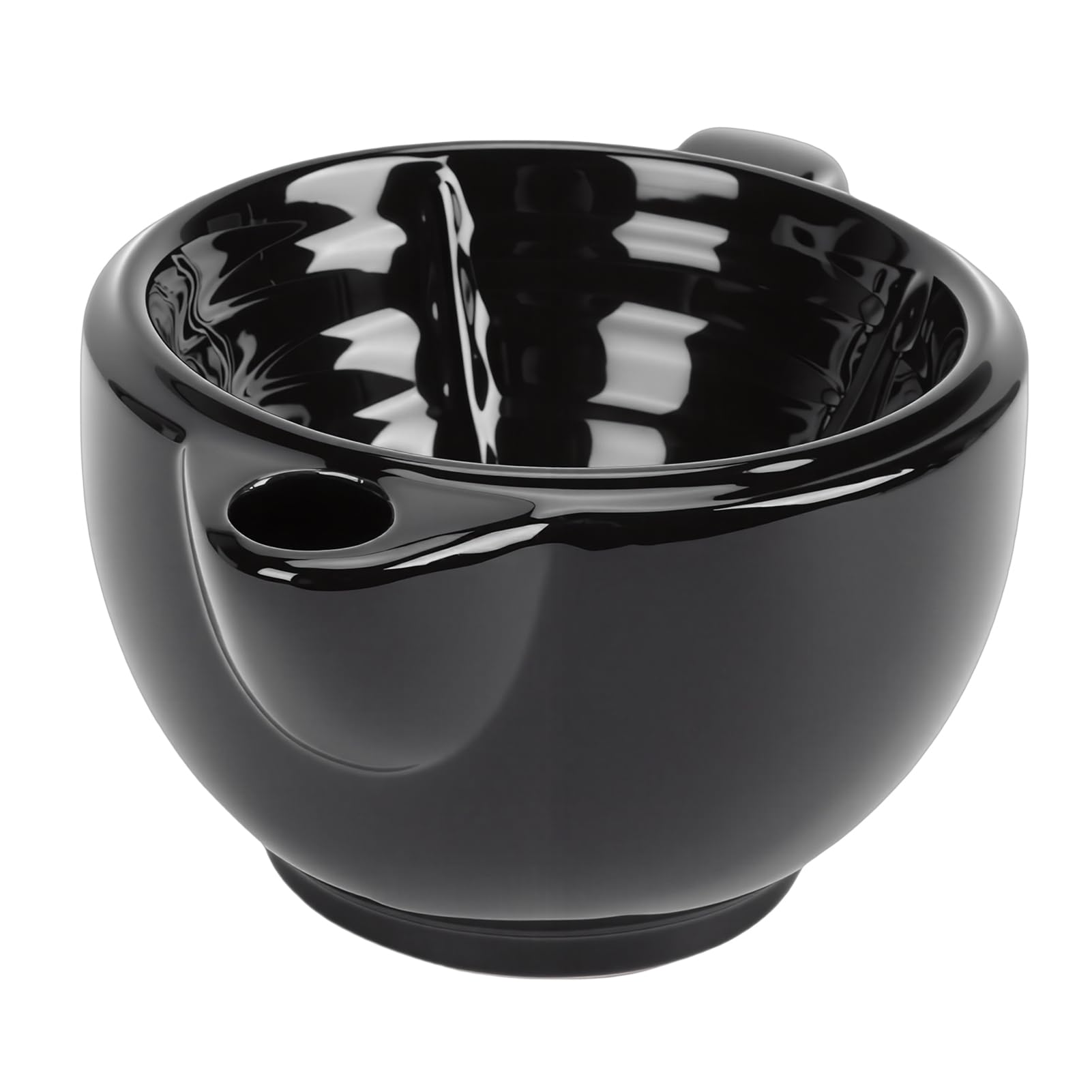 GOWENIC Bol de savon à raser pour homme, tasse à mousse pour le rasage humide, bol de crème à raser double couche pour ailettes droites ou de barbier, toilettage pour homme