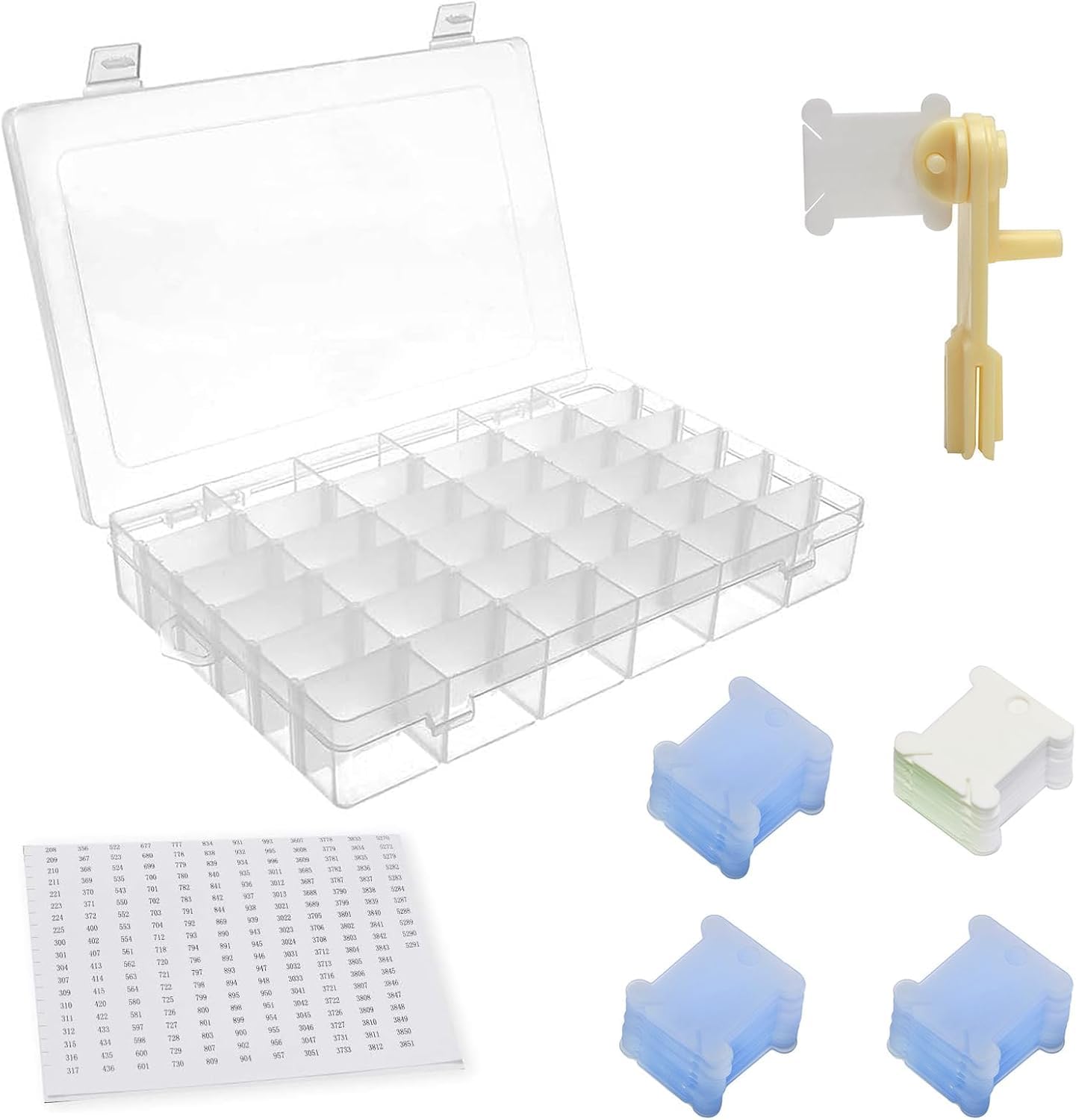 Générique Thread Storage Box, Embroidery Organizer, Craft Container, 50