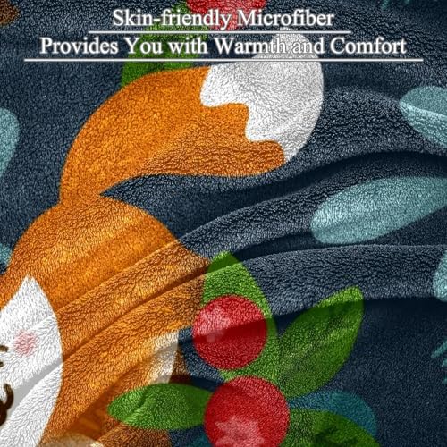 Couverture polaire renard en microfibre douce pour canapé et lit 150x130cm - 3