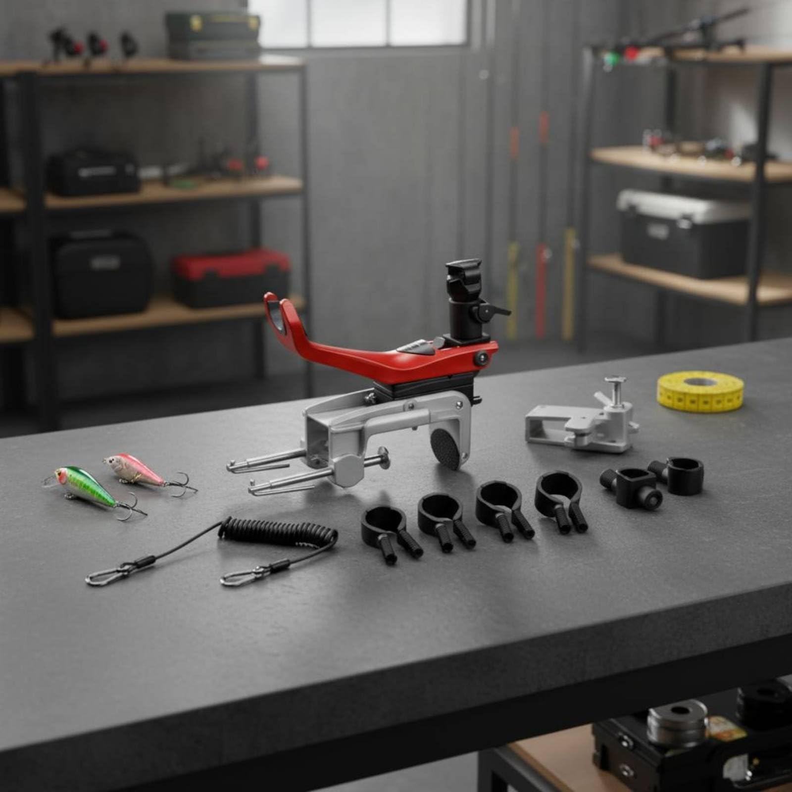 LOVIVER Soporte para Caña de Pescar Portacañas Ajustable Soporte de Bote Montaje Universal con Estructura Resistente a Impactos y Inserciones Múltiples Adecuado para Pesca en Jornadas Prolongadas