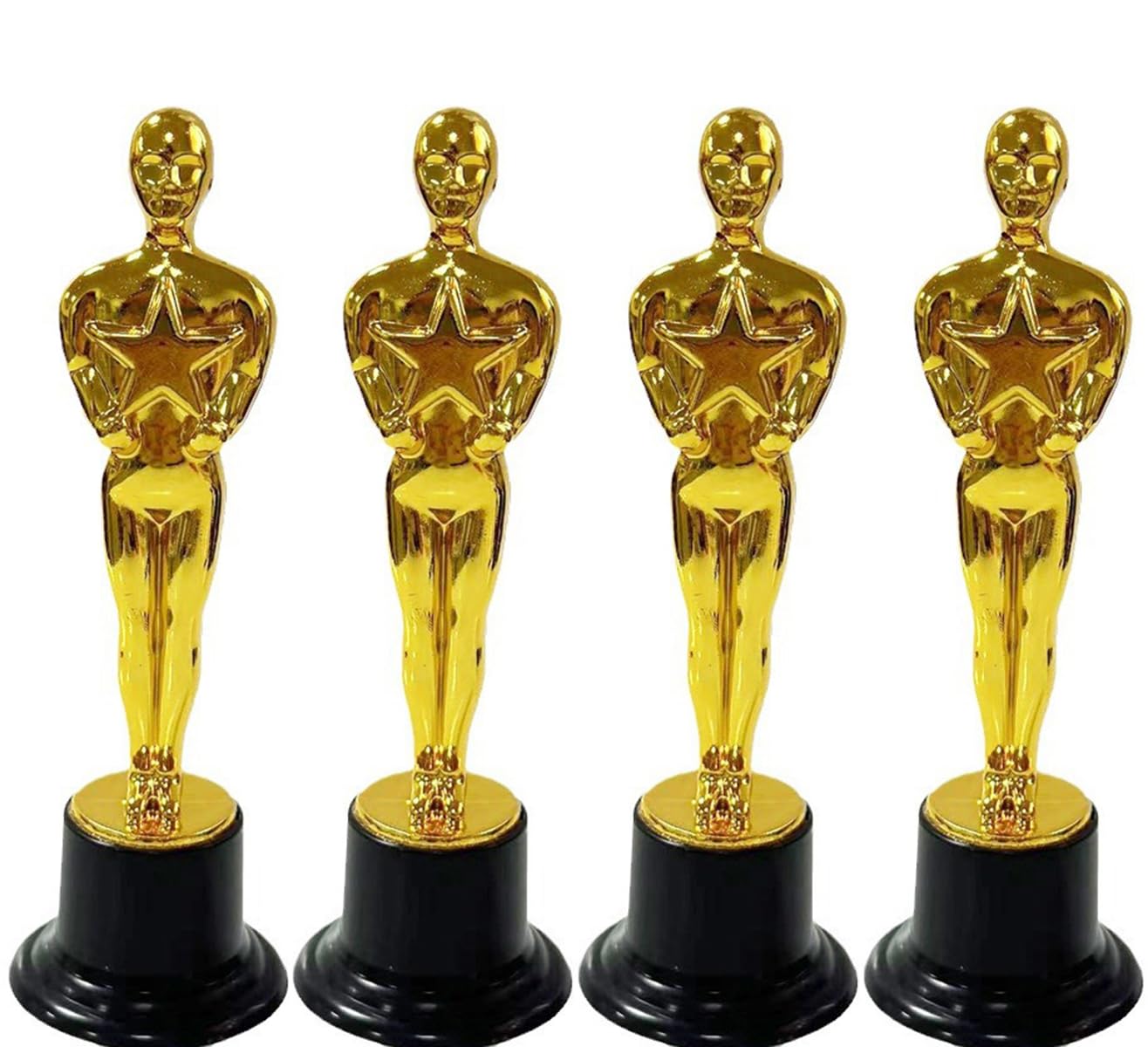Trofei,4 PCS Coppe e Trofei Calcio per Bambini,Trofeo Vincitore d'oro,Premiazione Sportiva,Coppa Plastica Placcata per Carnevale,Feste,Gala,Decorazione