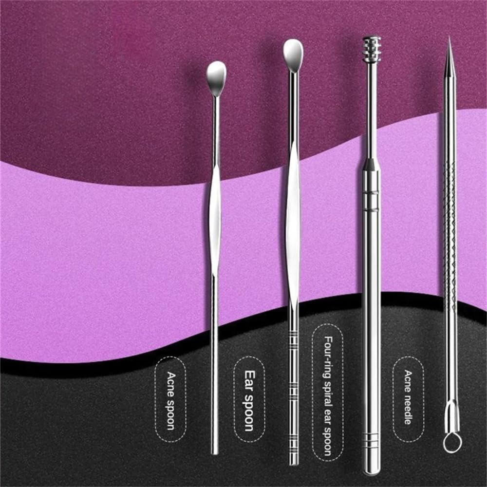 Kit de manucure 19 en 1 en Acier Inoxydable, Coupe-Ongles et pédicure, Coupe-Ongles incarnés, Rouge (Rouge)