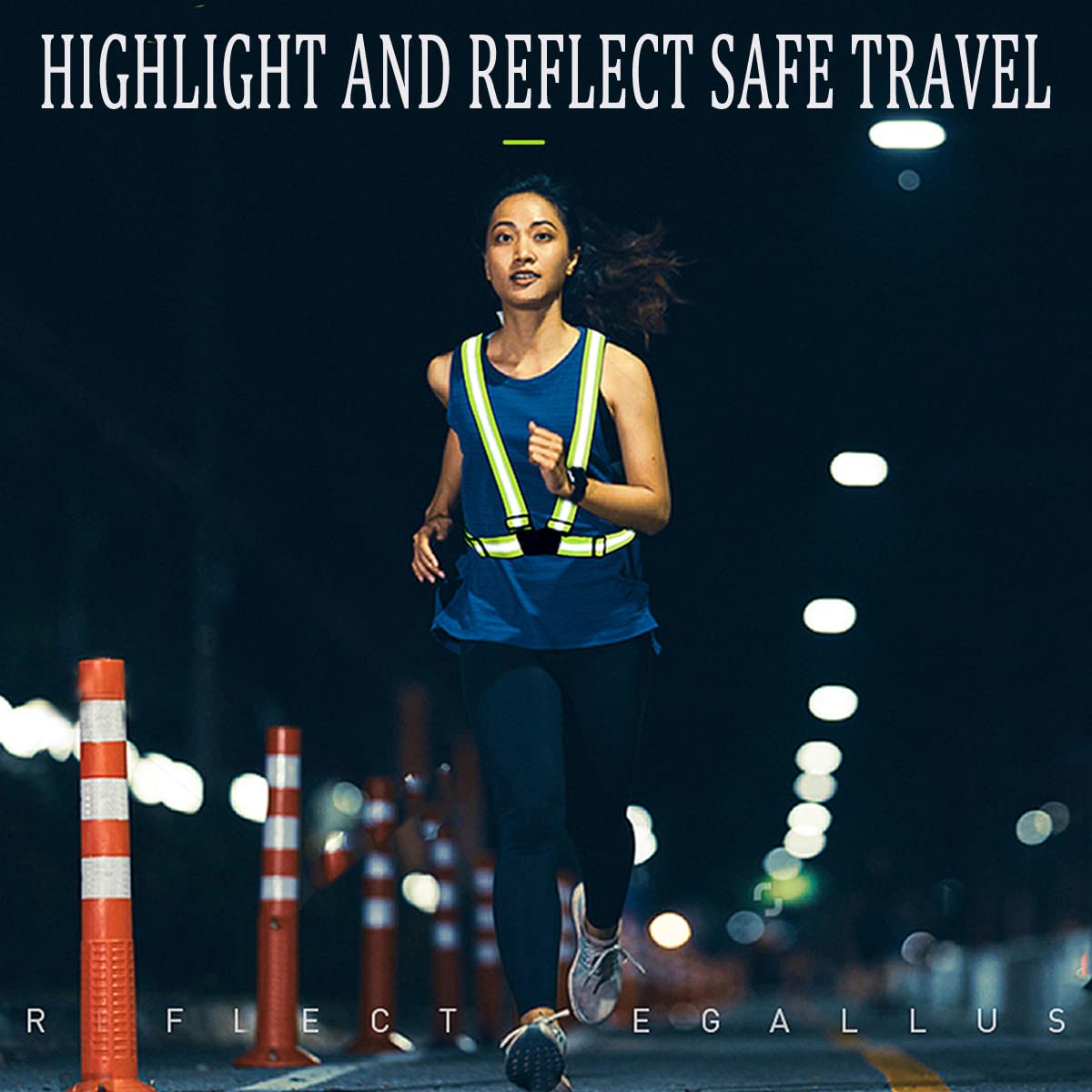 Chaleco Reflectante para Adultos y niños - Alta Visibilidad Durante Todo el día y la Noche para Correr, Andar en Bicicleta, Conducir en Coche y Montar a Caballo