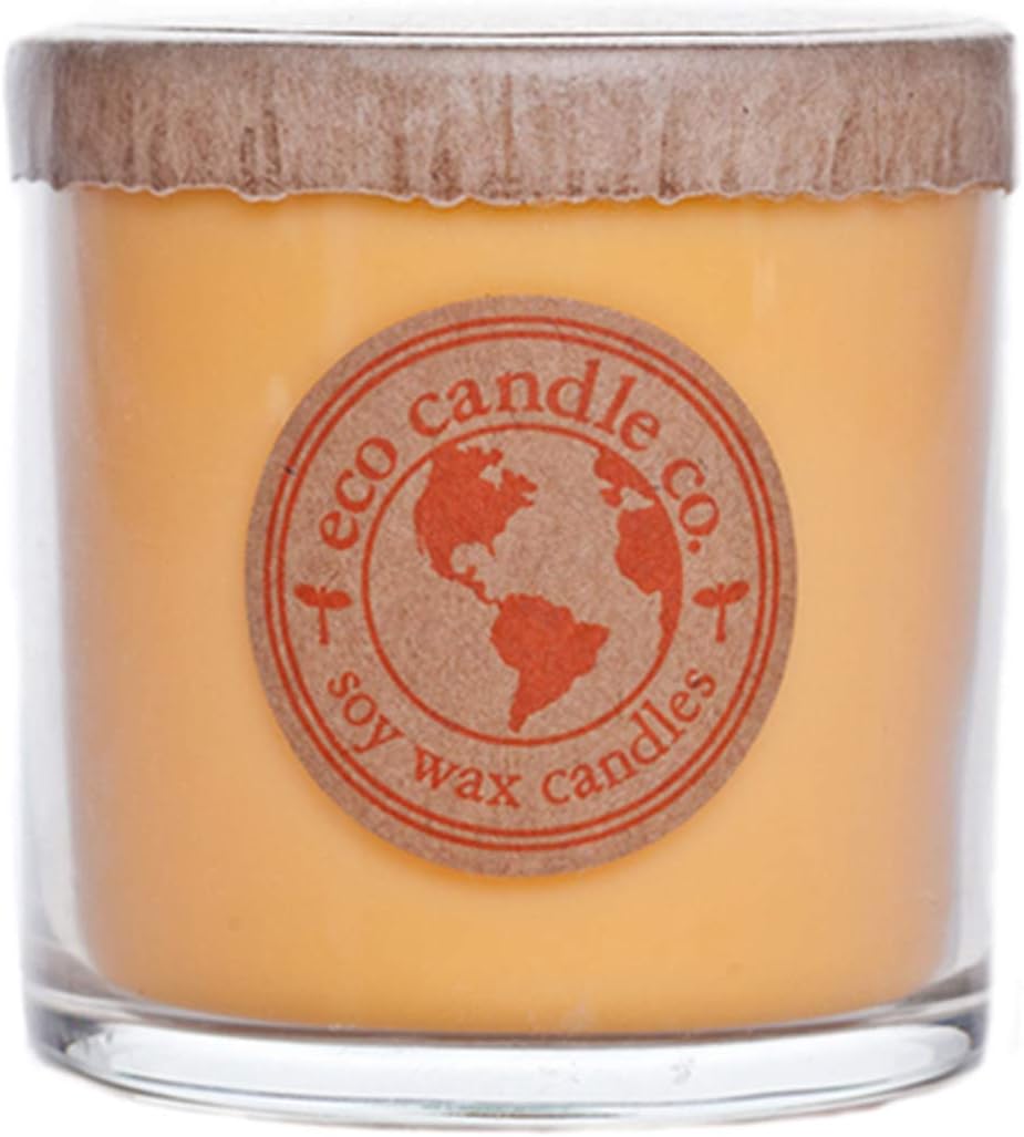 Eco Candle Co. Recycled Candle, Citrus Squeeze, 6 oz. Scents of Orange, Tangerine