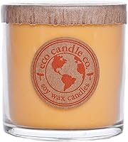 Vista 85 de ECO CANDLE CO. Vela reciclada, Pastel de Ron y Caramelo, 26 oz. - Aromas de Caramelo, Ron, Arce, Almendra, Pera y Vainilla - 100% Cera de Soya, Sin