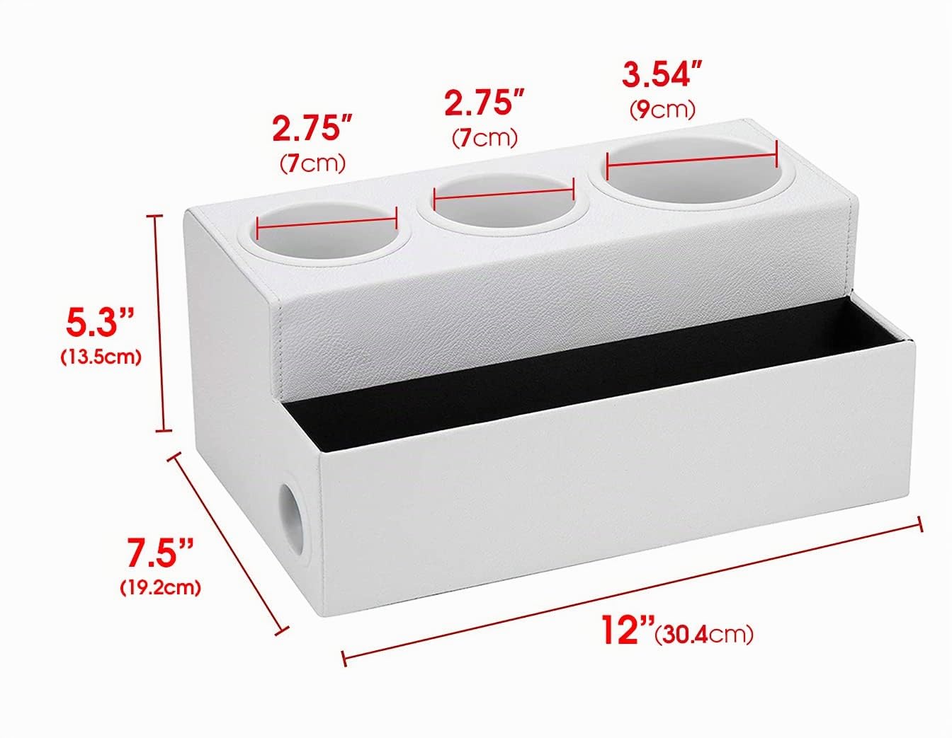 JackCubeDesign - Organizador de secador de pelo Soporte Bandeja de herramientas 3 agujeros (Blanco) - MK154D