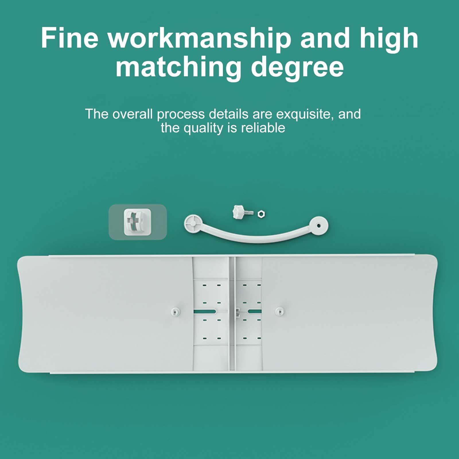 Deflettore Condizionatore Retrattile, Set da 4 Pezzi Deflettore Aria per Condizionatore da Soffitto, Deflettore di Sfiato per Registro e Griglia del Condizionatore d'Aria Centrale