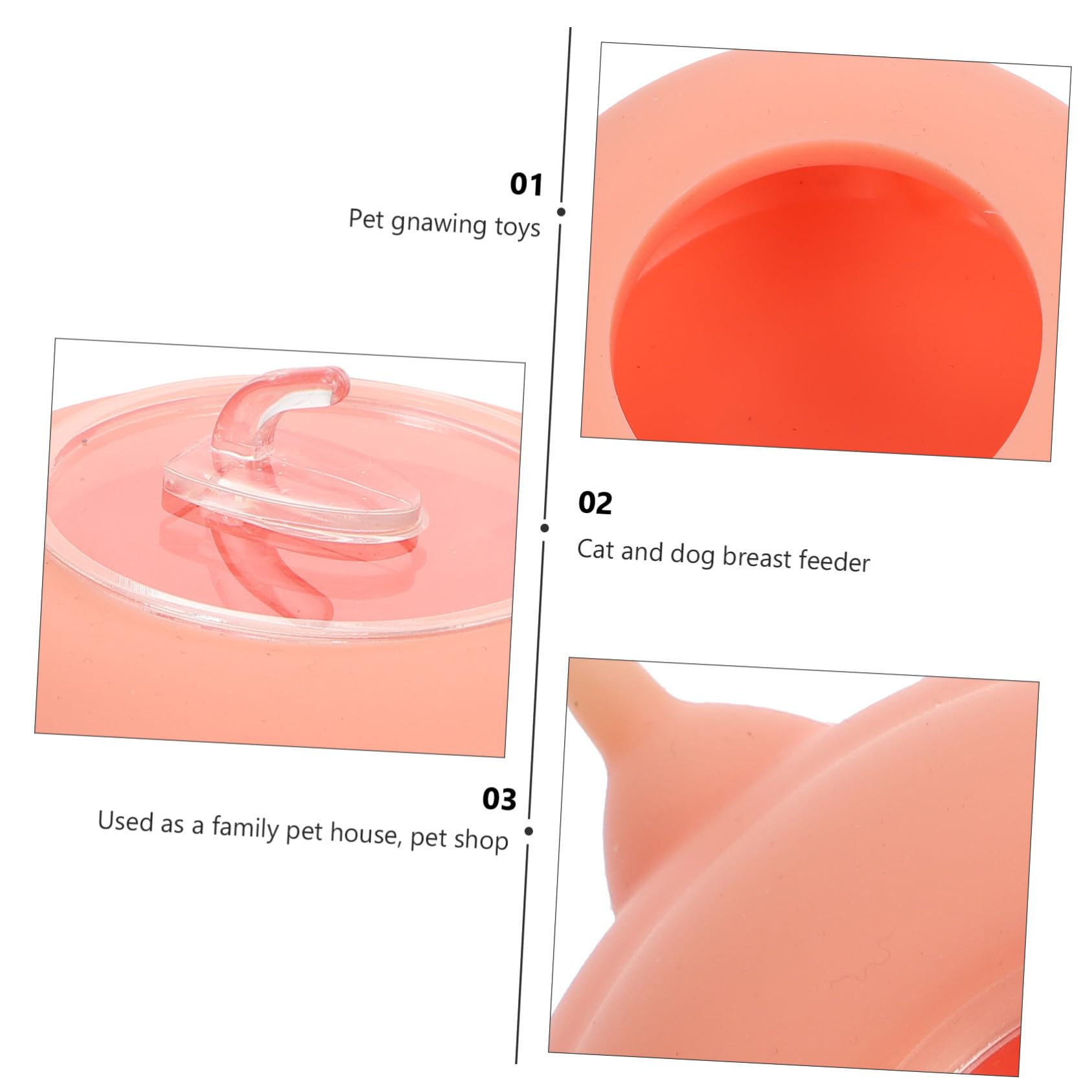 TOYANDONA Alimentador de Leche para Mascotas Pequeñas Herramienta Ligera y Fácil de Almacenar de Silicona Rosa Adecuado para Cachorros y Gatitos Recién Nacidos
