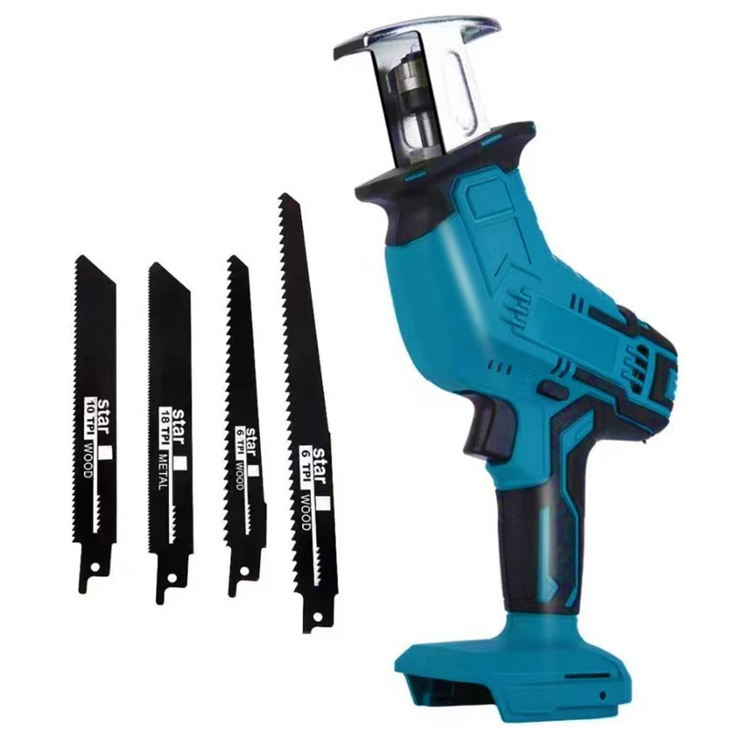 Reciprocating Saw Cordless for Makita 18V LXT Battery, Brushless Power Cordless Recipro Saw, 0-3000 RPM Variable Speed, Quick Easy Blade Change, 4