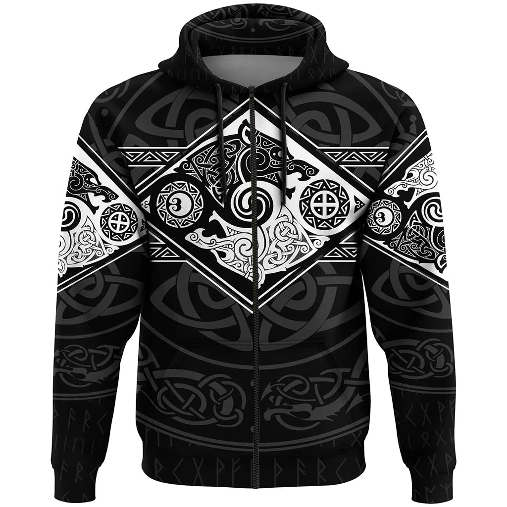 Odin celtic wolf tattoo pattern sweatshirt imprimé anti-décoloration