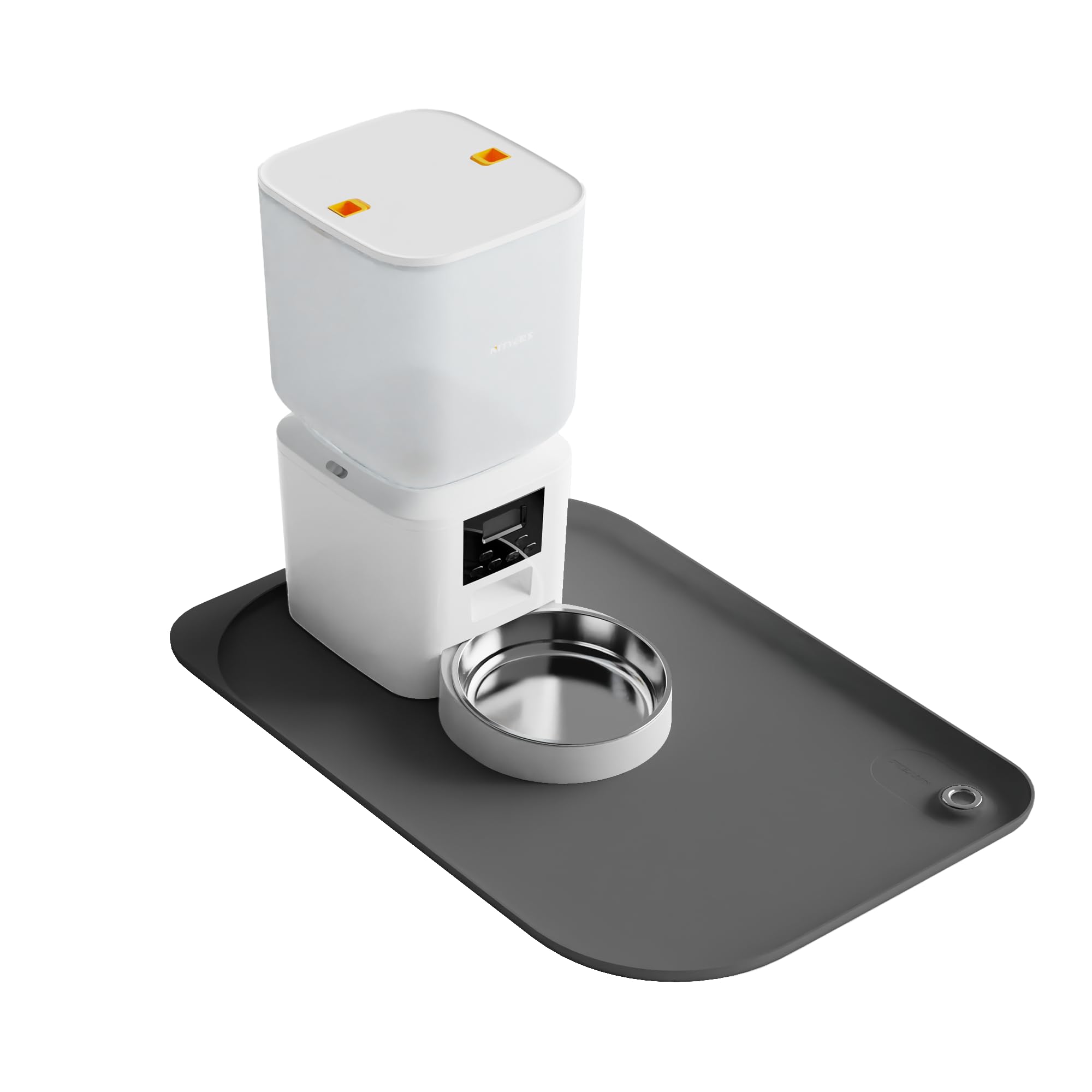 Dog & Cat Mat for Food and Water - Nityers Dog Food Mat for Floors Waterproof with Pocket, High Raised Edges, Thicker BPA Free Silicone, Pet Feeding