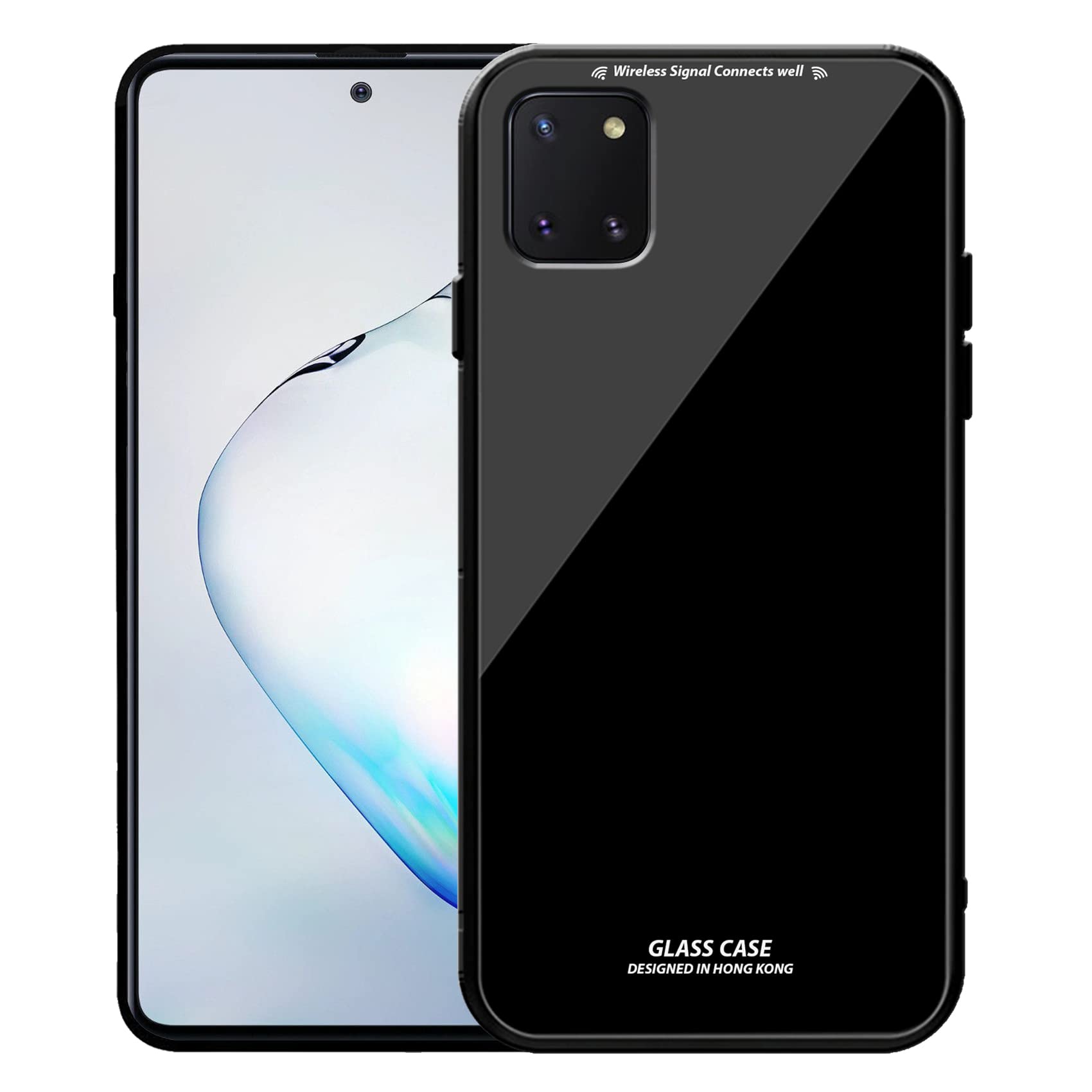 KING COVERS® Luxurious 9H Toughened Glass Back Case Compatible with Samsung NOTE-10 LITE Shockproof TPU Bumper Back Case Cover (Samsung NOTE-10 LITE,Black) [ Launch Offer ] (B0BXGY8DYY) Amazon Price History, Amazon Price Tracker