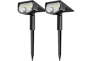 AloftSun Waterproof Solar Motion Spotlights for Outdoors