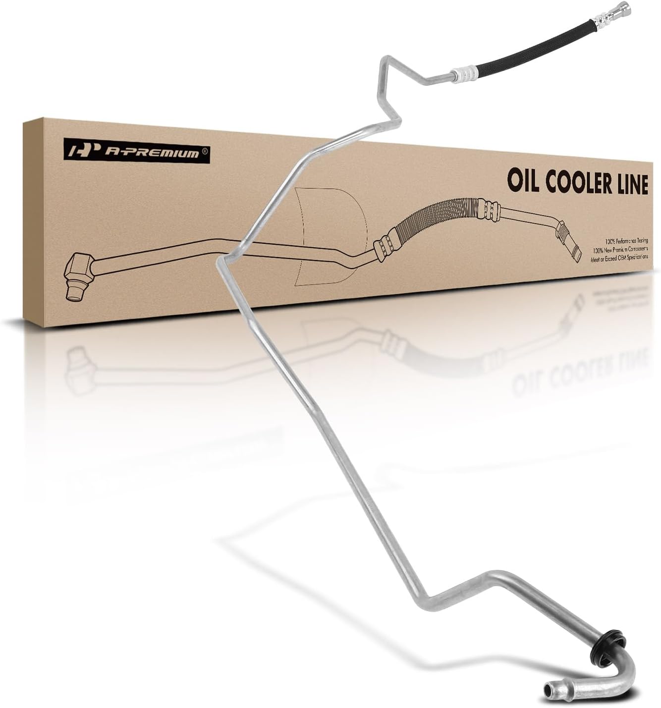 A-Premium Automatic Transmission Oil Cooler Line Hose Compatible with Dodge Ram 1500 2005-2008 & Ram 2500 3500 2005-2009