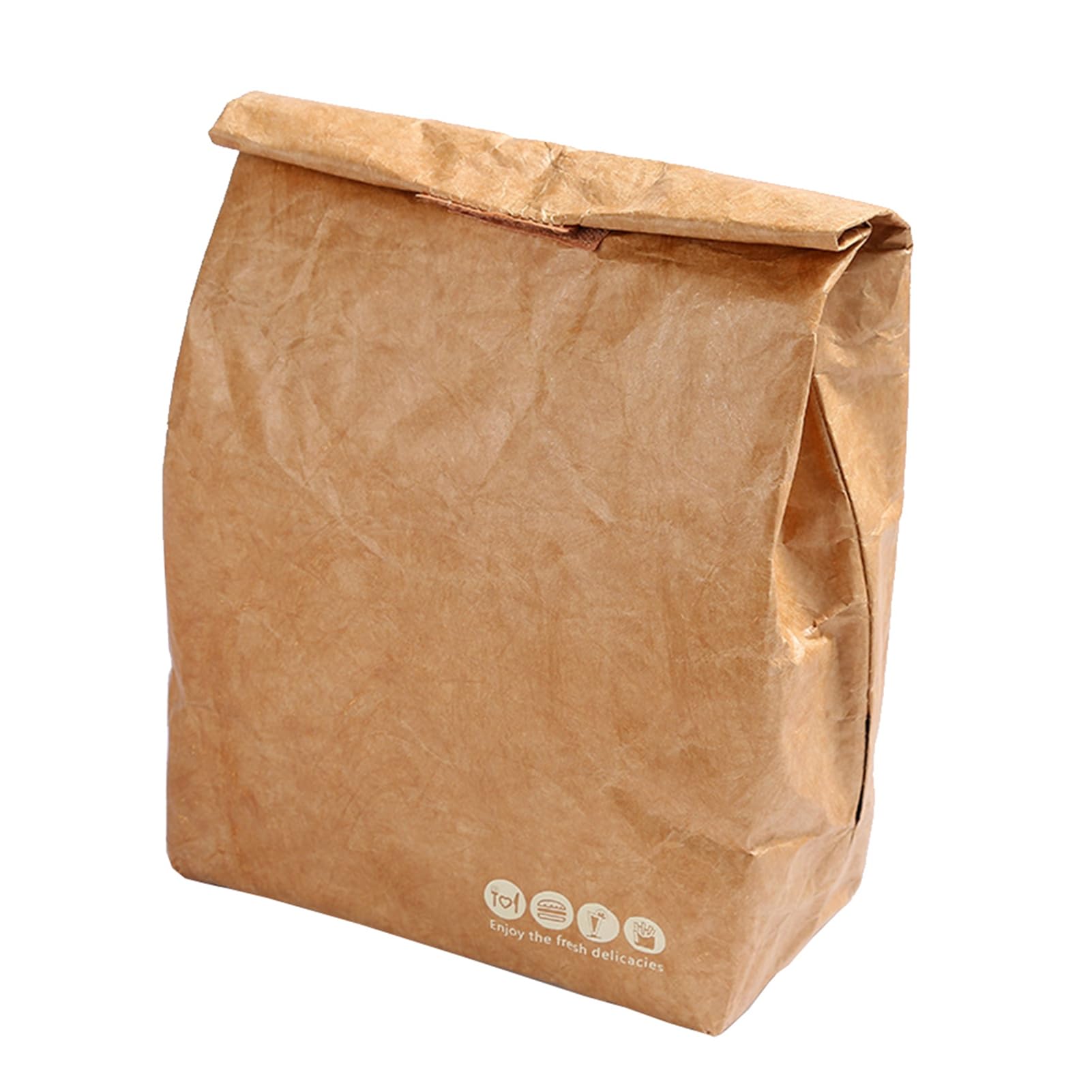 Amazon.com: TEOSTWF Reusable Insulated Lunch Bag Brown Paper