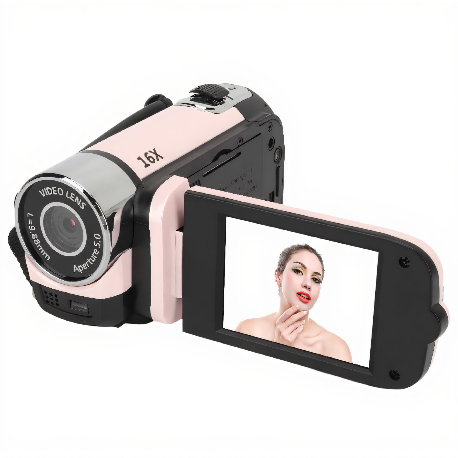 Digital Camera, Video Camera Camcorder, 1080P 16MP Vlogging Camera Recorder 2.4 Inch Rotatable Screen 16X Zoom Video Recorder with Fill Light, Loop Recording ()-image-14