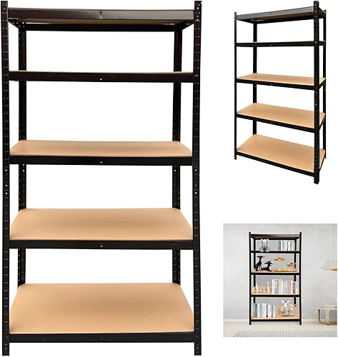 Estantes de metal, estantes de almacenamiento pesados, 76.77 pulgadas de alto x 39.37 pulgadas de ancho x 19.69 pulgadas de profundidad, 386 libras