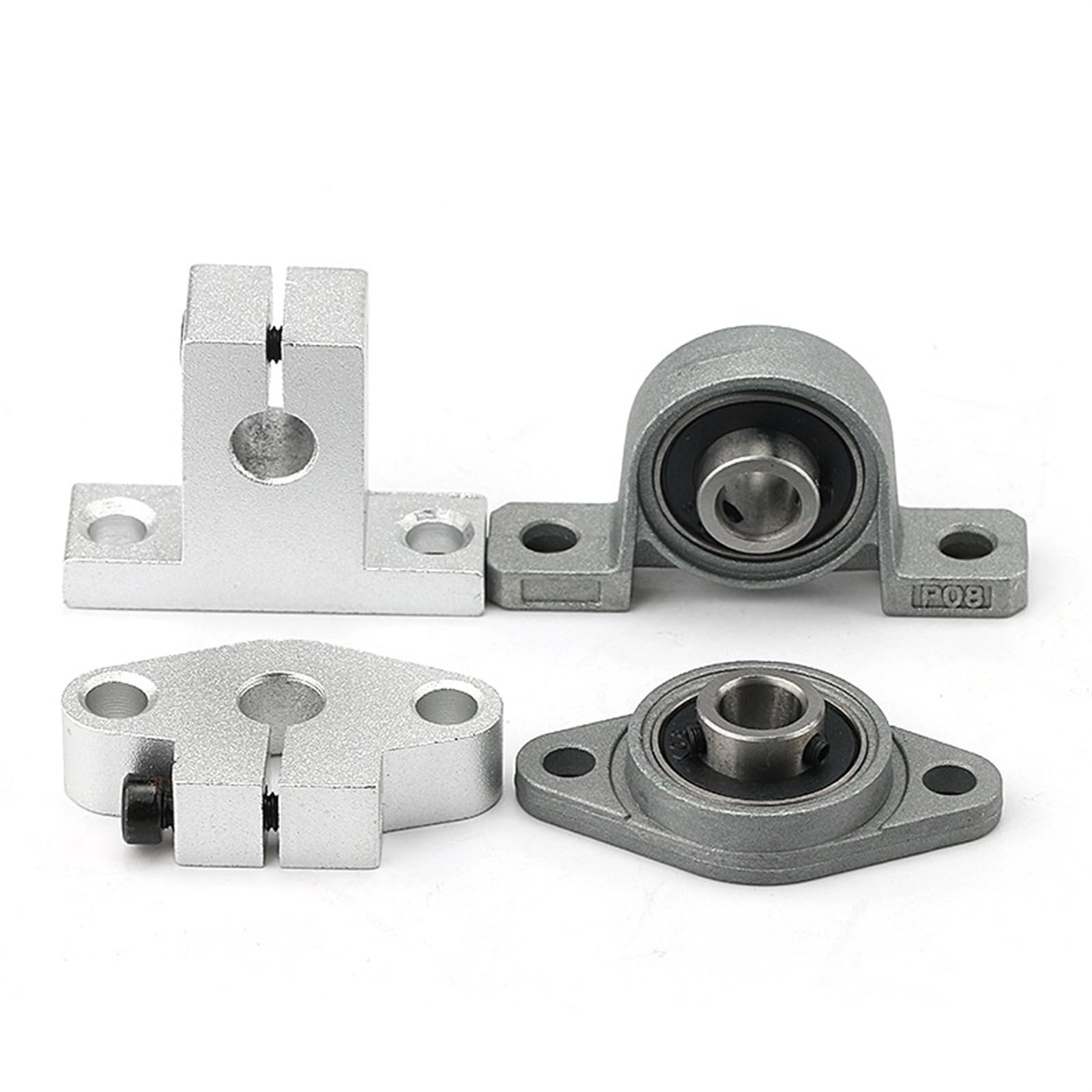 Supporto Per Albero Lineare In Lega Di Alluminio | Foro 8mm, 10mm, 12mm, 16mm | Per Guide Motori, Stampanti 3D