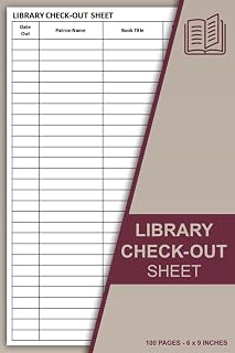 Library Check Out Sheet: Book Loan Borrow Tracker | Library Checkout Log | Library Sign Out Sheets