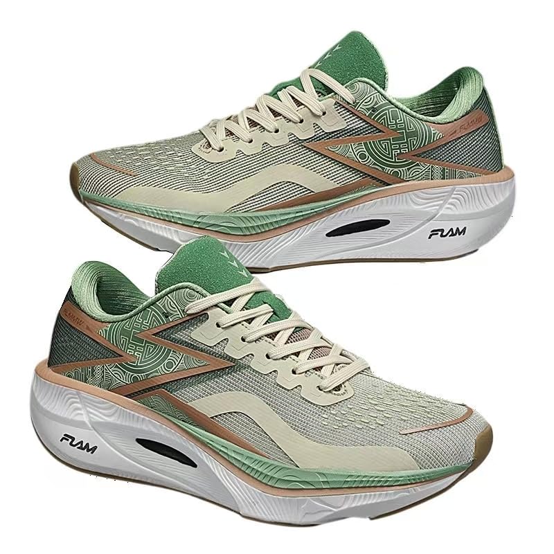 Zapatillas profesionales de maratón con palma completa de carbono para carreras, PB, para correr, absorción de impactos, para entrenamiento deportivo, Sand Color, 9.5