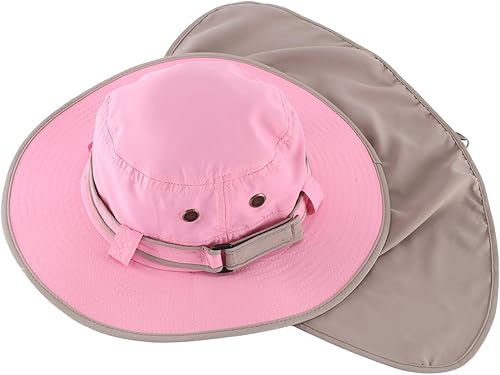 Miniatura 68 de Home Prefer Sombrero para sol para el aire libre con protección UV, secado rápido, unisex con solapa para proteger el cuello Gris cenizo