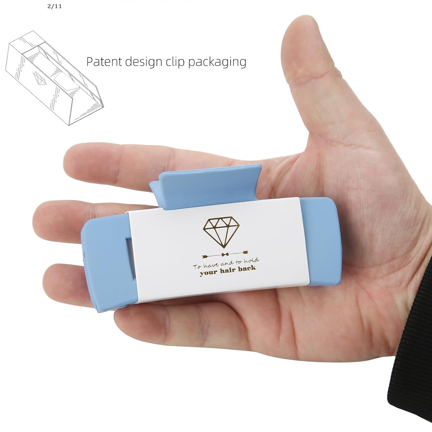 16pcs Bridesmaid Proposal Gifts 4.1inch square Matte Bachelorette Claw Clips Sunglasses set of 12 Girls Trendy Cute Hair Clips for Wedding Party Favors(16pcs Black) - Image 3