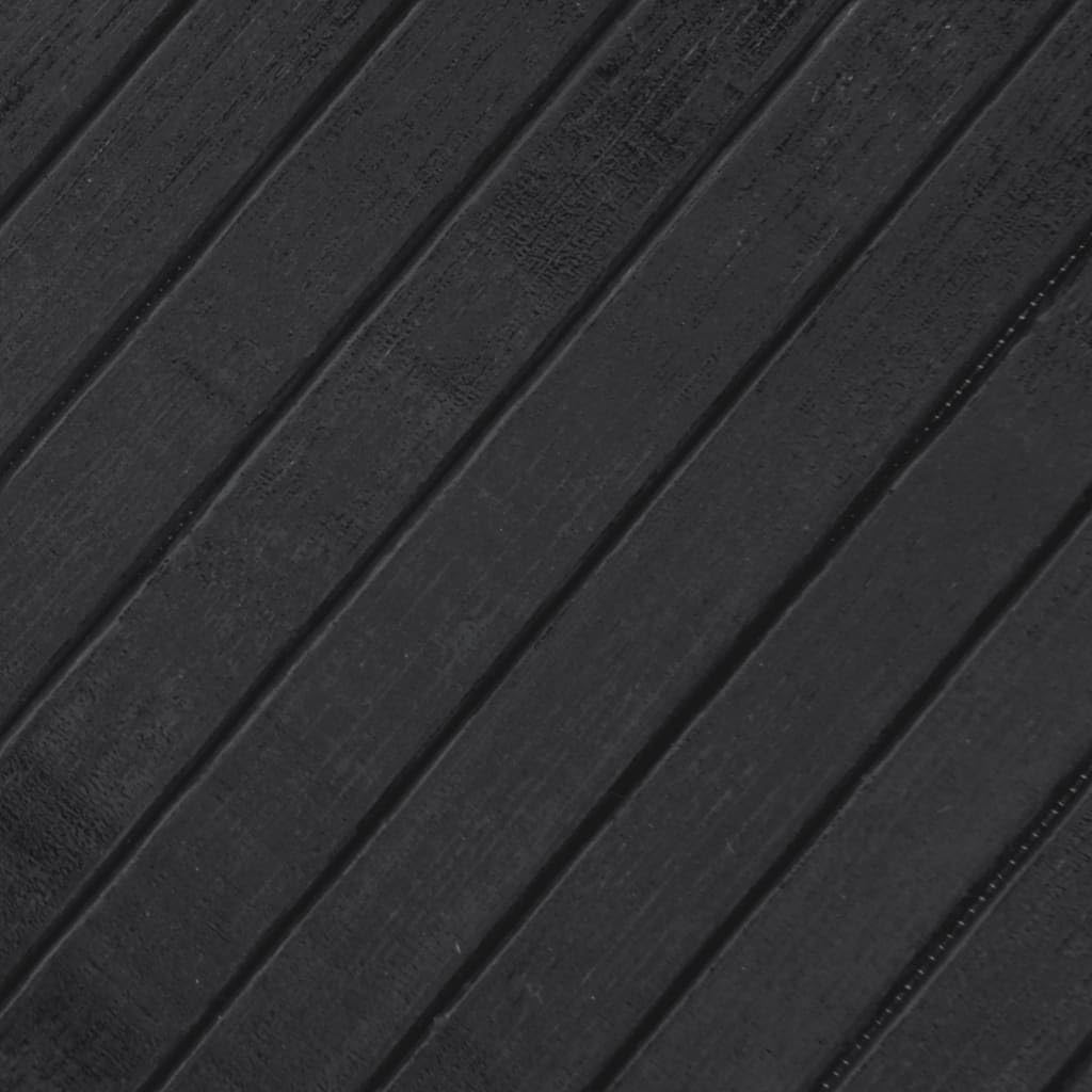 Tapis en bambou carré 100 x 100 cm gris – Tapis antidérapant en bambou naturel pour salon, couloir et salle à manger – Tapis de sol résistant au design neutre