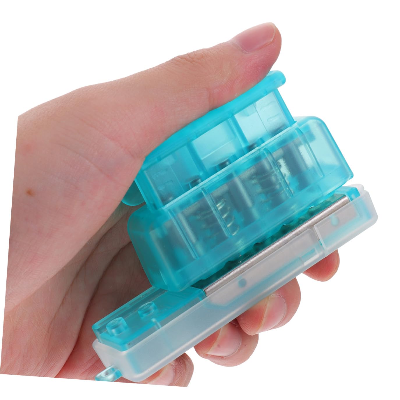 STOBOK 3pièces Perforateur à Main Transparent Outil De Perforation Manuel Pour Papier Carton Et Artisanat Matériaux De Reliure Pour Bureau Et École